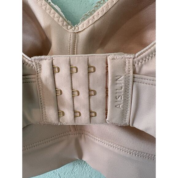 AISILIN 42B Beige Wireless Cotton Full Coverage Comfort Support Bra - Picture 4 of 4